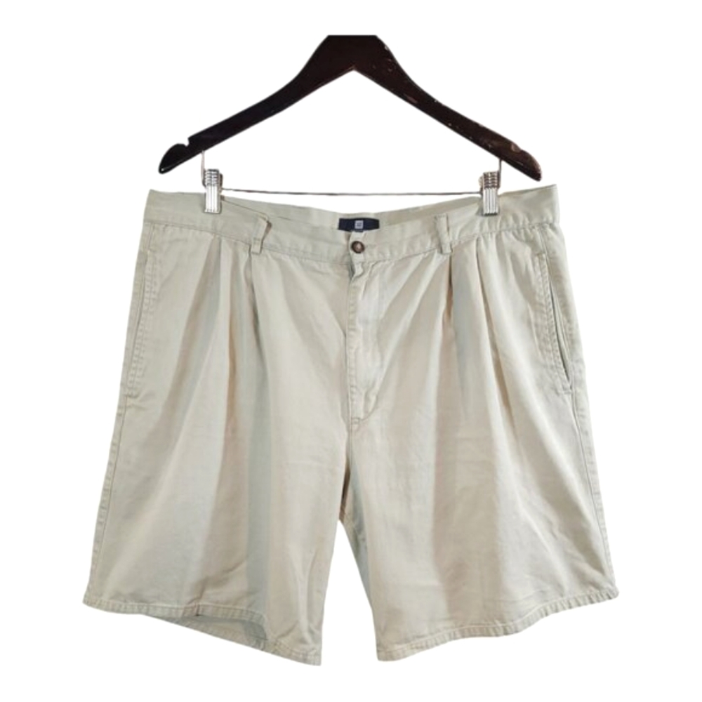 Vintage Givenchy Activewear 100% Cotton Pleated Khaki Shorts Golf Men's 40